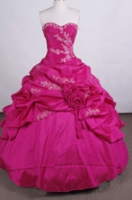 Discount Ball gown Sweetheart Floor-length Quinceanera Dresses Appliques with Beading Style FA-Z-0029