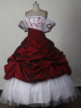 Elegant Ball Gown Strapless Floor-length Quinceanera Dress LJ2650