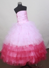 Elegant Ball Gown Strapless Floor-length Quinceanera Dress ZQ12426010