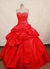 Elegant Ball gown Sweetheart Floor-length Quinceanera Dresses Appliques Style FA-Z-0073 