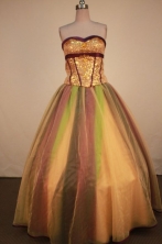 Exclusive Ball Gown Sweetheart Neck Floor-Length Yellow Beading Quinceanera Dresses Style FA-S-255