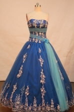 Exclusive Ball gown StraplessFloor-length Quinceanera Dresses Embroidery with Beading Style FA-Y-003