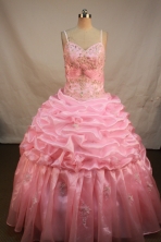 Lovely Ball Gown Straps Floor-Length Quinceanera Dresses Style X042439