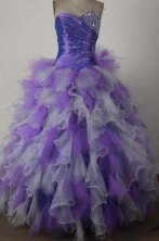 Low Price Ball Gown Strapless Floor-length Colorful Quinceanera Dress X0426020