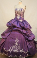 Luxurious Ball gown StraplessFloor-length Quinceanera Dresses Embroidery with Beading Style FA-Y-003