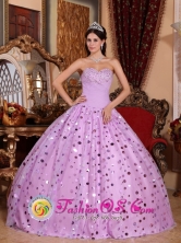 Manta  Ecuador 2013 Tulle Sweetheart Lavender Stylish sweet sixteen Dress With Sequins Style QDZY547FOR 