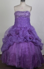Modest Ball Gown Strapless Floor-length Quinceanera Dress ZQ12426015