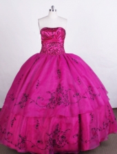Perfect Ball gown Strapless Floor-length Quinceanera Dresses with Embroidery Style FA-Z-0014