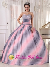 Portoviejo  Ecuador Ombre Color sweet sixteen Dress with Sweetheart Beading and Ruch Chiffon Ball Gown in 2013 Fall Style Style PDZYLJ008FOR