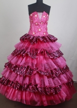 Pretty Ball Gown Strapless Floor-length Quinceanera Dress ZQ12426091