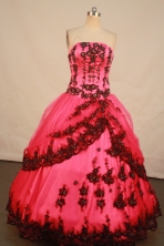 Romantic Ball gown Strapless Floor-length Quinceanera Dresses Style FA-W-351