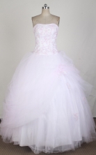 Romantic Ball Gown Strapless Strapless Floor-length Pink Quinceanera Dress LZ426012