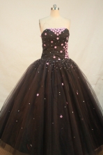 Simple Ball gown Strapless Floor-length Quinceanera Dresses Style FA-C-092