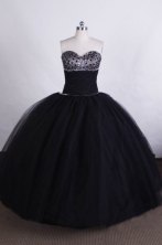 Simple Ball gown Sweetheart Floor-length Quinceanera Dresses with Beading Style FA-Z-008
