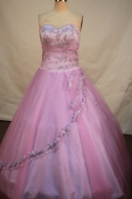 Sweet A-line Sweetheart Floor-length Quinceanera Dresses Appliques with Beading Style FA-Y-0020