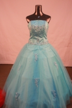Sweet Ball Gown Strapless Floor-Length Quinceanera Dresses Style X042446