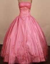 Sweet Ball Gown Strapless Floor-Length Light Pink Quinceanera Dresses Style LJ042435