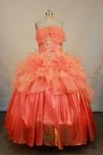 Sweet Ball gown Strapless Floor-length Quinceanera Dresses Style FA-C-115