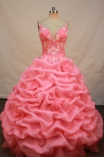 Sweet Ball gown Straps Floor-length Quinceanera Dresses Appliques Style FA-Y-0087
