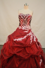 Sweet Ball gown Sweetheart Floor-length Quinceanera Dresses Appliques Style FA-Y-0065