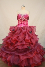 Sweet Ball gown Sweetheart Floor-length Quinceanera Dresses Appliques with Beading Style FA-Y-0099