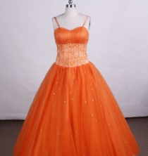 Beautiful A-line Straps Floor-length Quinceanera Dresses Appliques with Beading Style FA-Z-0031