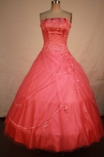 Cheap Ball gown Strapless Floor-length Quinceanera Dresses Style FA-W-340