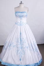 Elegant Ball gown Sweetheart Floor-length Quinceanera Dresses Embroidery with Beading Style FA-Z-003