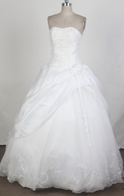 Modest Ball Gown Strapless Floor-length Quinceanera Dress ZQ12426016