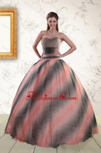 2015 Perfect Multi Color Dress For Quinceanera with Beading XFNAO742FOR