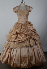 2012 Elegant Ball Gown Strapless Floor-length Qunceanera Dress Style RQDC012