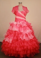 Gorgeous Ball Gown Strapless Floor-Length Hot Pink Beading Quinceanera Dresses Style FA-S-289