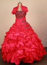Romantic Ball Gown Strapless Floor-Length Quinceanera Dresses Style LZ42433