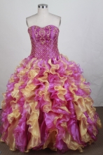 Exquisite Ball gown Sweetheart Floor-length Quinceanera Dresses Style FA-W-r37