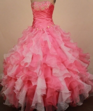 Romantic Ball gown Strapless Floor-length Quinceanera Dresses Style X0424109