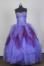 Romantic Ball Gown Strapless Floor-length Quinceanera Dress LZ426032