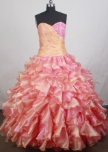 Romantic Ball gown Sweetheart  Floor-length Quinceanera Dresses Style FA-W-r10