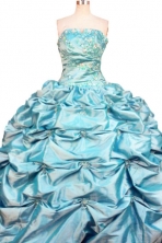 Affordable Ball Gown Strapless Floor-length Quinceanera Dresses Style FA-W-348