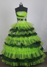Beautful Ball Gown Strapless Floor-length Quinceanera Dress LZ426025 