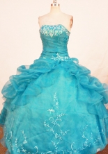 Beautiful Ball Gown Strapless Floor-length Quinceanera Dresses Embroidery Style FA-Z-0314