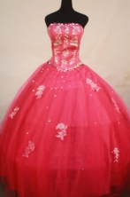 Elegant Ball Gown Strapless Floor-length Quinceanera Dresses Appliques with Beading Style FA-Z-0213