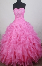 Gorgeous Ball gown Sweetheart-neck Floor-length Quinceanera Dresses Style FA-W-r06