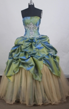 Lovely Ball gown Strapless Floor-length Quinceanera Dresses Style FA-W-r15