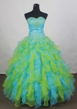 Luxuriously Ball Gown Sweetheart Floor-length Quinceanera Dress LHJ42708