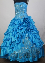 Luxury Ball Gown Strapless Floor-Length   Quinceanera Dresses Style JP42638