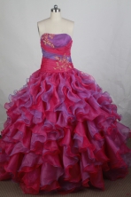 Luxury Ball Gown Strapless Floor-length   Quinceanera Dress Y042621
