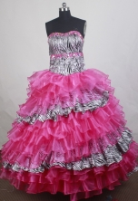 Luxury Ball gown Strapless Floor-length   Quinceanera Dresses Style FA-W-r19