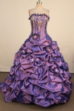 Perfect Ball Gown Strapless Floor-Length Quinceanera Dresses TD2455