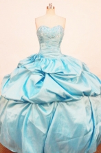 Perfect Ball Gown SweetheartFloor-length Quinceanera Dresses Beading Style FA-Z-0180