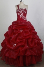 Perfect Ball gown One shoulder neck Floor-length Quinceanera Dresses Style FA-W-r39